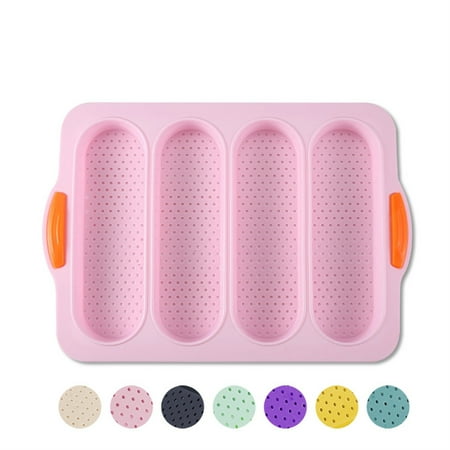 

Worallymy Silicone Loaf Bread Mold Non-Stick Hotdog DIY Cooking Pan Home Kitchen Baking Tray Household Chef Bakeware
