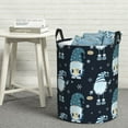 thumbnail image 6 of Fuzoiu Gnome and Snowflakes Print Circular Hamper,Laundry Basket with Handle,Collapsible Laundry,Dirty Clothes Storage Basket,for Bedroom Bathroom Dorm Living Room-Medium, 6 of 6