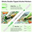 thumbnail image 2 of Juego de rotuladores Ohuhu de 48 colores con doble punta a base de alcohol, 2 of 9
