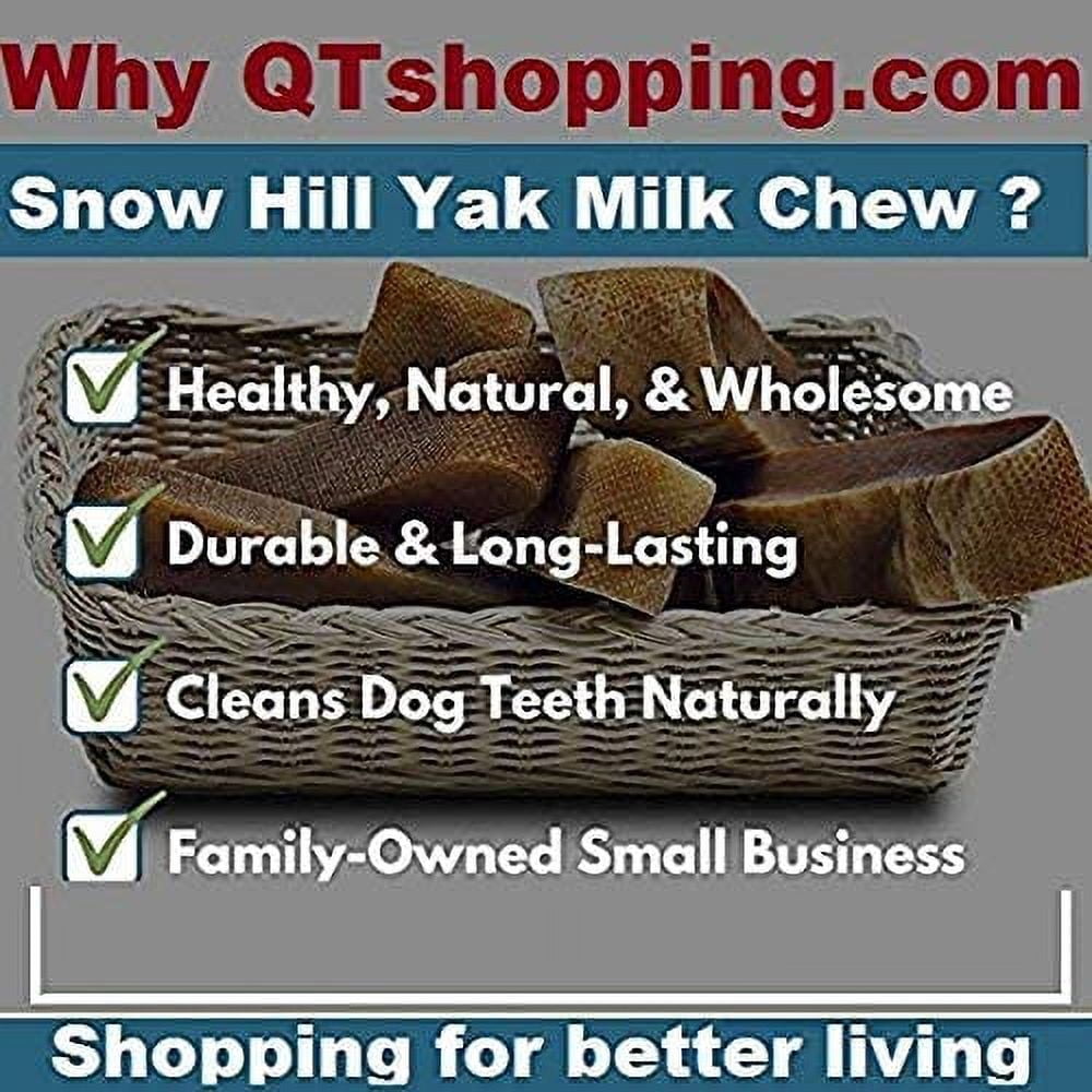 Snow Hill Himalayan Yak Cheese Dog Chews Best Fit Large Dog Below 40 lbs, Long Lasting Odor Stain Gluten GMO Free Protein-Rich Yak Golden Cheese Bone Treat Improved Oral Health - Made In Himalayas, Ne