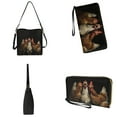 thumbnail image 4 of ZUXONGSY Chicken Print Casual Leather Crossbody Handbag with Wrist Wallet for Women, Fashion Bucket Bag Purse and Wallet Set for Shopping Working, 4 of 4