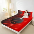 thumbnail image 4 of Feelyou Teesn Basketball Print Bed Sheets, Ball Game Gaming King Sheets, Modern Sports Theme Sheet Set, Super Cozy Room Decor, 4-Piece, 4 of 7