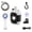 Portable Camping Shower(Night light)Black A10, variant on Rechargeable Portable Camping Shower Pump, LED Display Outdoor Electric Shower for Hiking Pet and Car Cleaning