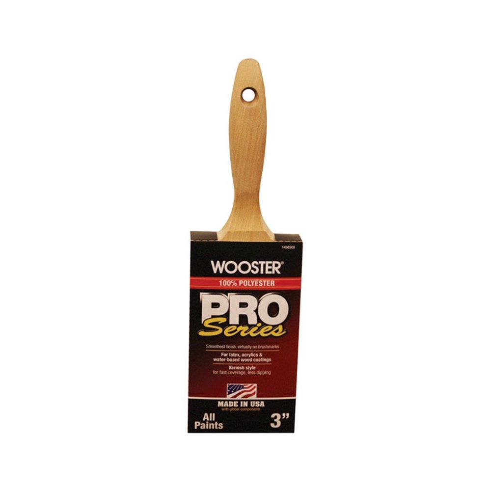 Wooster Pro Series 3 in. W Flat Paint Brush