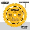 thumbnail image 2 of Hoja de sierra circular DEWALT DWA281424 8-1/4 pulgadas 24T, 2 of 6