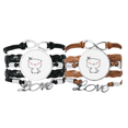 thumbnail image 1 of Angry Expression Stickers Bracelet Hand Strap Leather Rope Wristband Double Set, 1 of 3