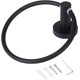 thumbnail image 2 of Toallero, soporte de anillo de toalla de acero inoxidable redondo montado en la pared con anillo de toalla esmerilado negro para baño, cocina Xemadio YQ-0863, 2 of 9