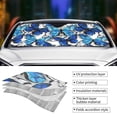 thumbnail image 5 of Disketp Windshield Sun Shade, Car Sun Shade For Front Window Blue And White Butterflies Sunshades Sun Visor Protector Blocks Uv Rays Foldable, 5 of 9