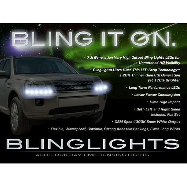 Land Rover Lr2 Led Drl Head Light Strips Day Time Running Lamps Walmart Com Walmart Com