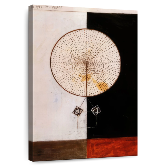 Elephant Stock Series Vii No. 5 Wall Art - Vertical Canvas Wall Art - Living Room Wall Decor - Abstract Canvas - Black And Red Decor By Hilma Af Klint - 8" x 12"