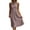 Pink 09, variant on Karymi Sleeveless Midi Dress, Stand Collar V-Neck A-Line Casual Summer Dress, Solid Gathered Waist Flowy Dress Easter Dresses for Women