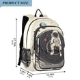thumbnail image 2 of FORMRS School Backpack 17" Student Travel Bag with Laptop Compartment, Beige Astronaut Space, 2 of 7