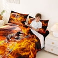 thumbnail image 4 of Erosebridal Fire Baseball Full Size Sheets, Sport Bed Sheets for Men and Boys, 4 Pieces, 1 Flat Sheet, 1 Fitted Sheet and 2 Pillowcases, 4 of 6