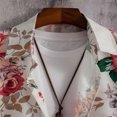 thumbnail image 4 of Camisas Para Hombre Camisa de verano hawaiana de playa de con botón de puño corto de color con estampado de solapa suelta para hombre informal (Beige, XL), 4 of 7