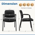 thumbnail image 2 of Costway Chaise de Salle d'Attente Sans Roues Ensemble de 8 avec Accoudoirs Intégrés pour Réception, 2 of 7