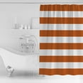 thumbnail image 2 of Shower Curtain, Farmhouse Classic Stripes Waterproof Shower Curtain Set with Hooks for Bathroom Showers,Stalls and Bathtubs,60x72In Orange White, 2 of 8
