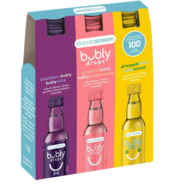 BUBLY BLACKBERRY GRAPEFRUIT PINEAPPLE Variety 3-Pack
