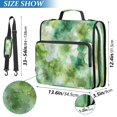 thumbnail image 3 of Water-Resistant 3-Ring Binder Organizer with Multiple Pockets Zipper Binder Bag for Office Green Tie-dye Flowers, 3 of 8