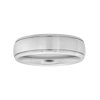 Brilliance Fine Jewelry Men's Tungsten 6MM Grooved Comfort Fit Wedding Band - Mens Ring