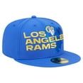 thumbnail image 3 of Men's New Era  Royal Los Angeles Rams Overlap Wordmark 59FIFTY Fitted Hat, 3 of 5