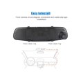 thumbnail image 2 of EIMELI Single recording 4.3-inch LCD DVR Rearview mirror Dashboard camera Rearview Camera 170° Wide Angle dual lens Driving recorder Front and rear dashboard camera video Full HD built-i, 2 of 6