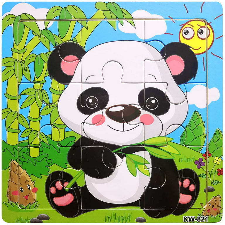 Wooden Jigsaw Puzzles for Kids Ages 2-5 Toddler Puzzles 9 Pieces