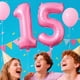 thumbnail image 4 of Globo digital Kelfuoya 40 cm rosa número 15 para cumpleaños, 4 of 7