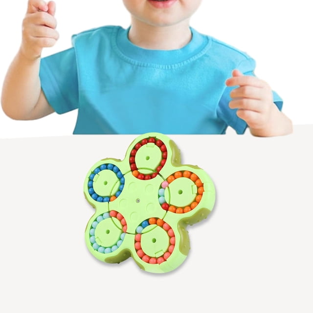 Cubo de frijoles giratorio Juguete sensorial Juguetes educativos Rompecabezas creativo Verde Perfecl