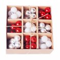 thumbnail image 1 of Inteprter 99 Uds. Adornos de bolas de árbol de Navidad 3cm adornos de bolas de plástico caja de regalo combinación accesorios de decoración Kits de decoración para fiestas rojo y plateado, 1 of 6