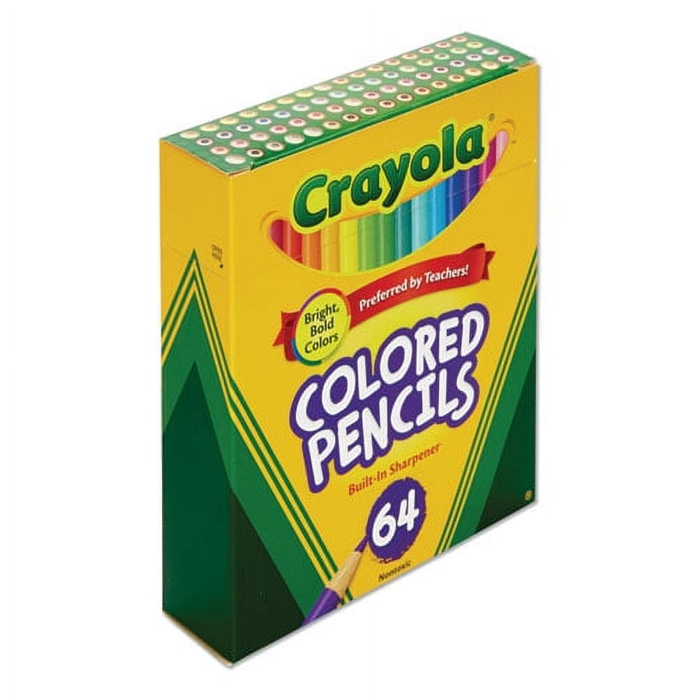 Short Colored Pencils Hinged Top Box With Sharpener, 3.3 Mm, 2b (#1), Assorted Lead/barrel Colors, 64/pack | Bundle of 5