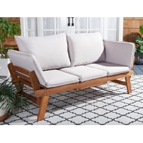 SAFAVIEH Emely Outdoor Patio Daybed, Natural/Light Grey