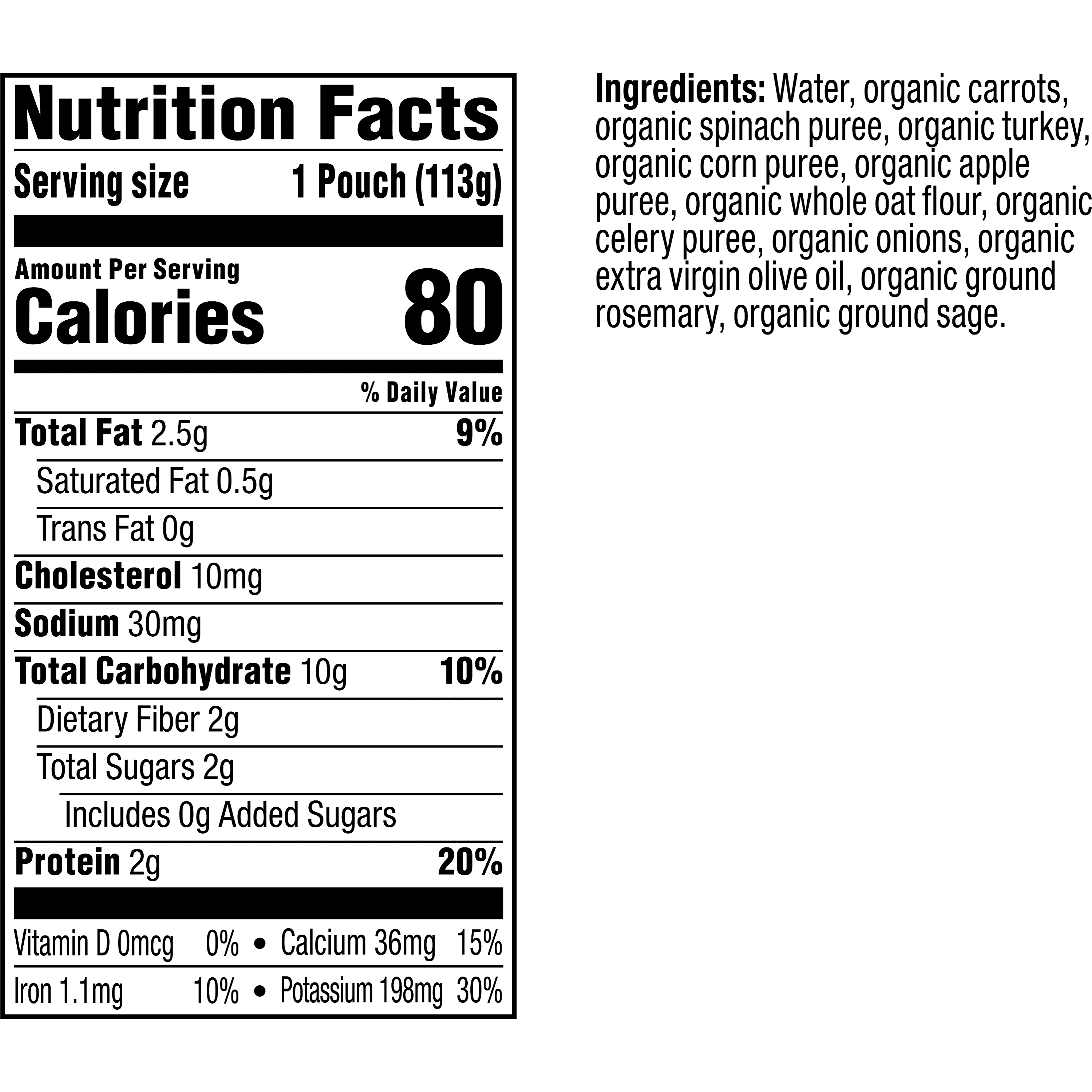 Plum Organics Stage 3 Organic Baby Food, Carrot, Spinach, Turkey, Corn, Apple and Potato, 4 oz Pouch - Case of 12