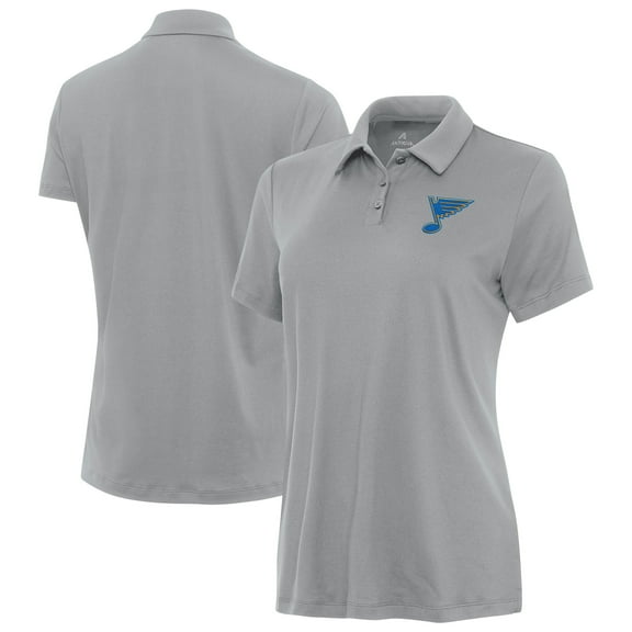 Women's Antigua Gray St. Louis Blues Reprocess Polo