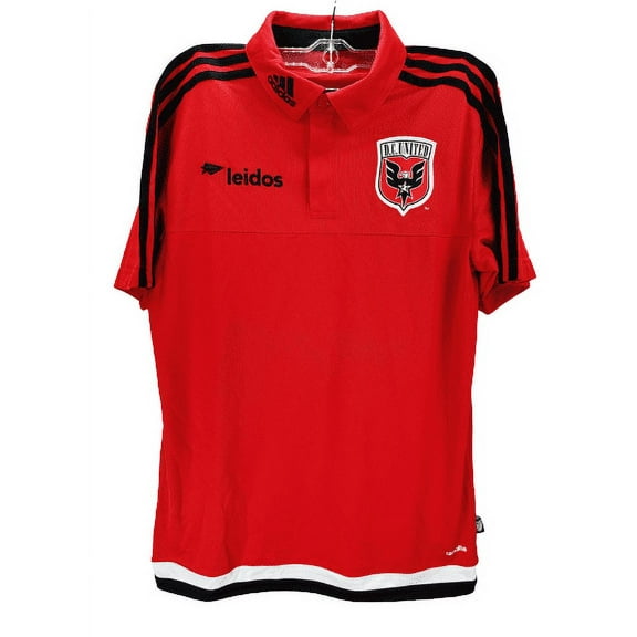 Adidas Men's D.C United Pregame Authentic S/S Polo Shirt-Red, Small