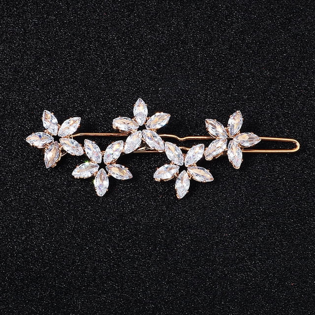 NUOLUX 1Ud Pasador De Con De Flor En Zirconia Dorado Accesorio Ligero Para Decorar