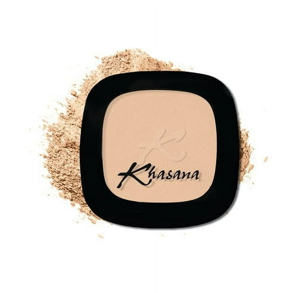 Khasana Pressed Powder, Dual Wet & Dry Foundation, Vitamin E & C Infused, Apply Wet for Maximum Coverage or Dry for Finishing, Matte Poreless, Setting Makeup, Flawless Finish #1 Light Beige