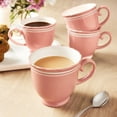 thumbnail image 2 of The Pioneer Woman Ainsley Ceramic Mug Set, Coral, 4-Pack, 2 of 6