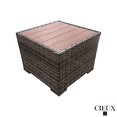 thumbnail image 3 of CIEUX Valence Outdoor Patio Wicker Square Side Table in Brown, 3 of 3
