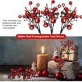 thumbnail image 3 of 12 Pack Artificial Glitter Berry Stems, NOGIS 11.4 inch Christmas Glitter Berries Spray Picks Holly Berry Branches for Christmas Tree Ornaments DIY Crafts Wreath Xmas Holiday Home Decor(Red), 3 of 7