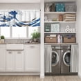 thumbnail image 5 of LALILO Kitchen Curtain Valance Big Wave Japanese Rod Pocket Window Curtain 52"x 18" Set of 2, 5 of 6