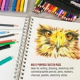 thumbnail image 5 of U.S. Art Supply 9" x 12" Left Hand Spiral 60lb Sketch Drawing Pad (Pack of 2), 5 of 6