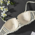 thumbnail image 7 of WCMZJ Women's Sexy Balconette Push Up Bra Underwire Lace Plunge Bra Plus Size Lift Balcony Brassiere Beige 3XL, 7 of 7
