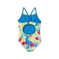 thumbnail image 2 of Speedo Girl's UV Protection Propel Back Printed One Piece Swimsuit - Super Sonic, Size 8, 2 of 2