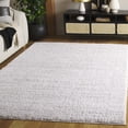 thumbnail image 2 of SAFAVIEH Rumi Barrett Striped Polyester Shag Area Rug, Light Gray/Ivory, 8' x 10', 2 of 8