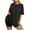 Black, variant on lmcalzta Oversized Womens T Shirts 3/4 Sleeve Crewneck Summer Tops Workout Gym Athletic Running Tees Solid Color