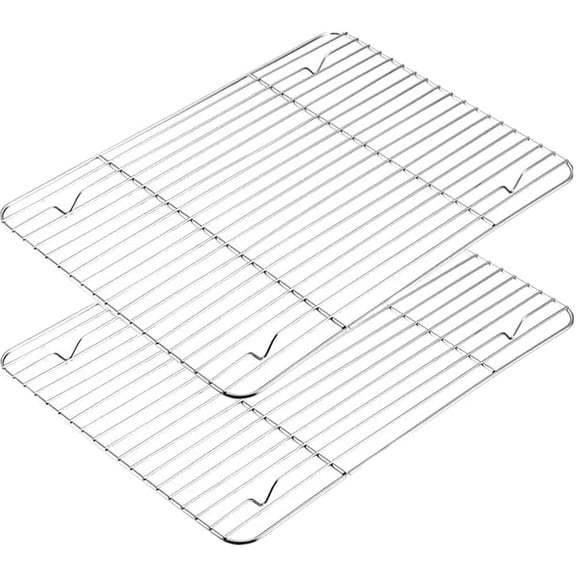 Torubia Stainless Steel Baking Rack Oven Safe Cooling Rack, Size 8.6 x 6.2 x 0.6 inch, Heavy Duty Commercial Quality Thick Wire Kitchen Rack,Rectangular