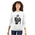 thumbnail image 3 of Cat Knocked Down the Christmas Tree Unisex Plus Fleece Graphic Sweatshirt Brisco Brands 2X, 3 of 5