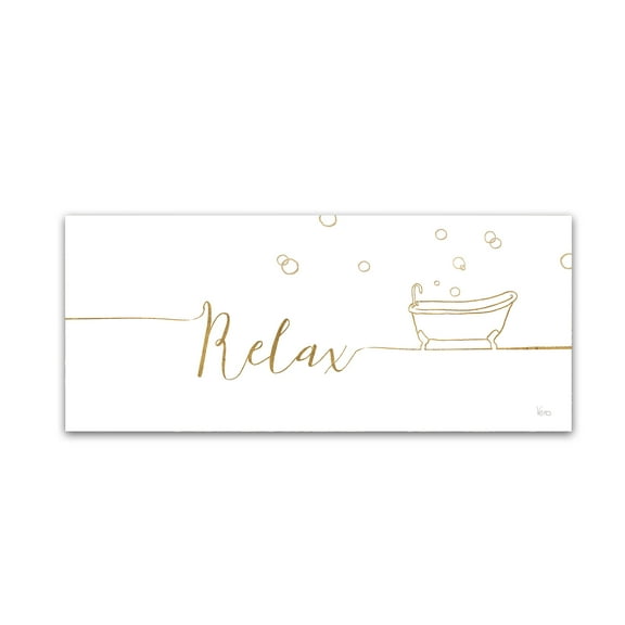 Trademark Fine Art 'Underline Bath I' Canvas Art by Veronique Charron