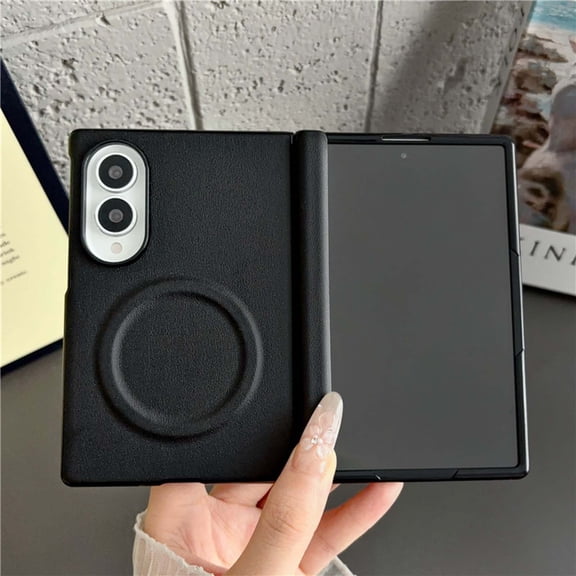 Case for Samsung Galaxy Z Fold 8, Slim Hard PC Phone Cover with Front Screen Protector, Compatible with MagSafe, Skin-Friendly Anti-Scratch Shockproof Protective Case for Galaxy Z Fold 8, Black