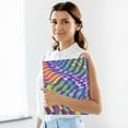 thumbnail image 6 of FORMRS 3 Ring Binder with Pockets 1.5" D-Rings Clip Board 200 Sheets Capacity, Green Wavy Pattern, 6 of 8